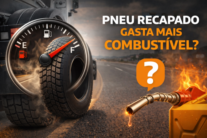 Pneu recapado gasta mais combustível